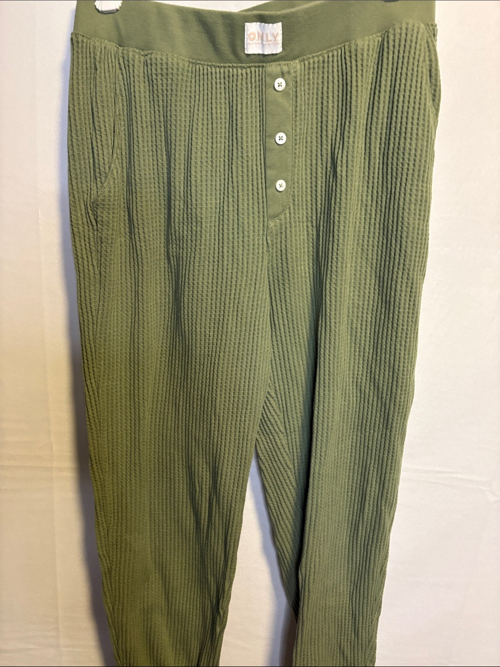 ONLY Olive Ribbed Men's Knit Joggers